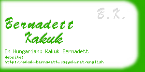 bernadett kakuk business card